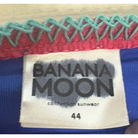 Banana Moon Side Hipster Bikini Bottom FR 44 US XL/XXL Blue NEW Colorful - Picture 5 of 6